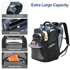 Travel Laptop Backpack 18.4 Inch XXXL Computer Backpack for Men (Black/Grey / 18.4 inch)