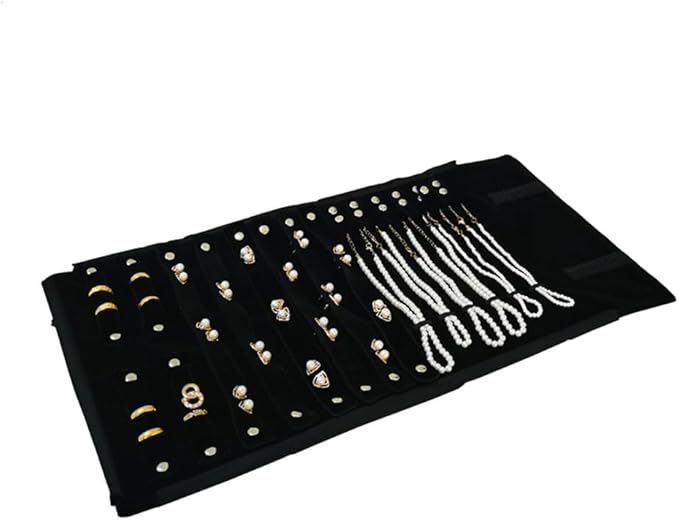 Velvet Travel Jewelry Case Roll Bag Organizer - Image 7