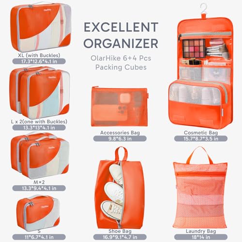 Packing Cubes for Travel (17 Orange)