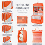Packing Cubes for Travel (17 Orange)