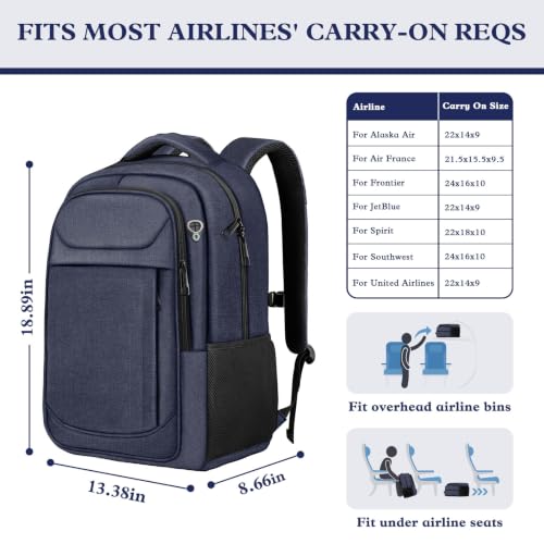 17" Travel Laptop Backpack (Blue / 17.3 Inch(40L))