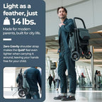 Quid³ Travel Stroller + Carry Bag & Wheel Covers (Galaxy Gray with carry bag)