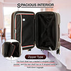 Hardside Expandable Zipper Luggage (19 inch / Rose Gold)