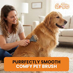 2-in-1 Deshedding & Dematting Comb & Grooming Brush for Dogs & Cats (2-Sided Dematting Comb)