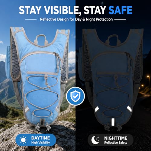 Lightweight Hydration Backpack 2L Water Bladder Pack (Blue / 2L Bladder)