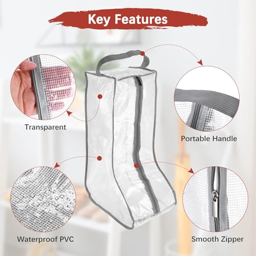 Boot Storage Bags [2PCS] (Gray / 50cm Tall)