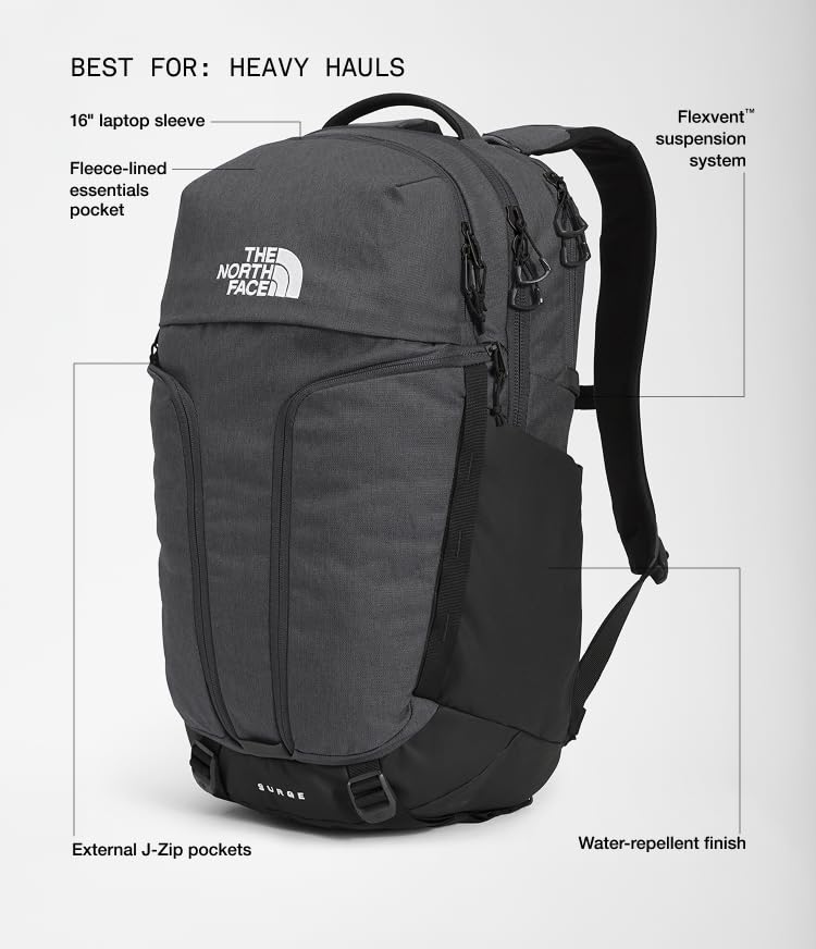Surge Laptop Pack (One Size / Asphalt Grey Light Heather/Tnf Black-npf)