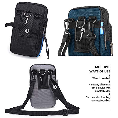 Senient Wolf Waterproof Nylon Multifunctional Phone Crossbody Bag (Navy blue)