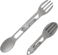 CMB Made Knives Titanium 2 in 1 Folding Fork and Spoon Combo Lightweight by CMBMADEKNIVES