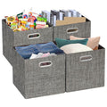 Storage Basket Bins (13×13×13/4pcs / Brown)