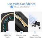 Clear Makeup Bag (2 Pack Black / Hybrid Traveler (1 Large & 1 Medium - Soft))