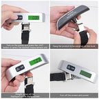 2 Pcs silver Travel Digital Luggage Scale (Silver+silver)