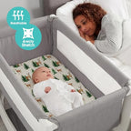 Stretch Fitted Bassinet Sheet Set BROLEX 2 Pack Cradle Sheets for Bassinet Pad (Sika Deer Foliage / 32x16 Inch)