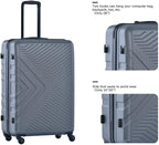 Campfun 3 Piece Luggage Sets, Hardshell ABS Luggage - Image 3