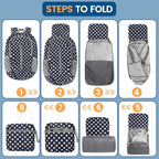Lightweight Packable Backpack 25L (25L / Blue, White Polka Dot)