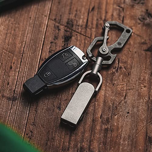 KA25L Titanium EDC Whistle Dual Tubes Outdoor Emergency Whistle for Keychain (Large / KA25L)