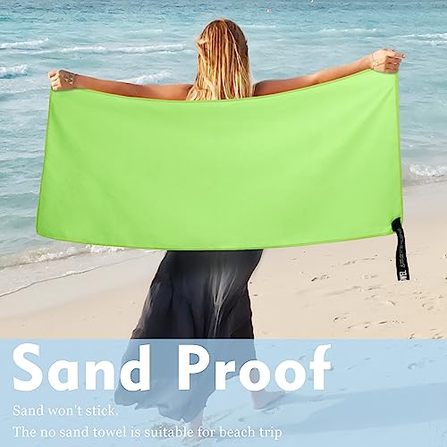 Microfiber Travel Towel (Green / M:20"×40")