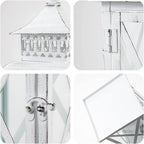 Lantern Decorative Indoor & Outdoor (White / 14.8'' / 2 Pc)