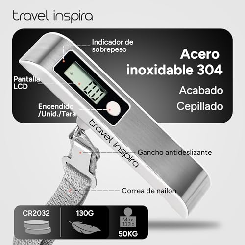 Digital Luggage Scale (White Stainless steel)