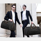 Carry On Garment Bag for Travel Convertible Garment Duffle Bag Suit Bags for Men Women Travel 2 in 1 Hanging Suitcase Business Travel Bag with Toiletry Bag (50l / Black)