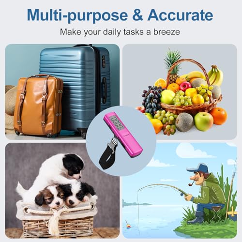 Battery Free Digital Luggage Scale (Pink)