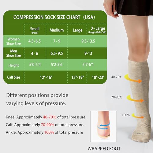 Viscose Made from Bamboo Compression Socks for Women&Men 20 (Small / 4 Pair-mix6)