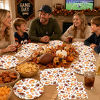 50Pcs Fall Football Paper Plates and Napkins (Fall Football)