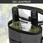 2 Bottle Wine Carrier Tote (Charcoal)