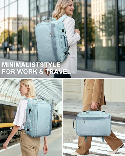 Laptop Travel Backpack Carry On Flight Approved Fits 16 inch Laptop (Blue)