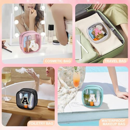 Mini Initial Makeup Bag (Mini-Pink / J)