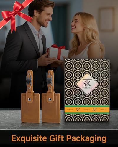 Luggage Tags for Suitcases (Brown)