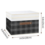 Collapsible Storage Bins with Lids (5 pack / Black & White)