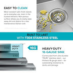 Stainless Steel 36 in Undermount Kitchen Sink KWU110 (Stainless Steel / 36 Inch / Sink)