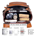 Leather Tan Backpack For Men Genuine Laptop Rucksack For Men Women Genuine Leather Vintage Large Capacity Business Retro Travel Camping Daypack (Tan)