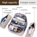 Travel Makeup Bag Cosmetic Bags for Women (E-5-Apricot)