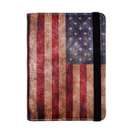 Passport Holder for Women and Men PU Leather Passport Cover for Travel (American Flag / One Size)