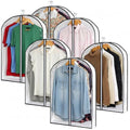 Hanging Clothes Storage with 4" Gusseted Garment Covers (24"x32"x4"/ 6 Pack)