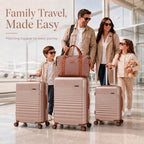 Luggage Sets 5 Piece (Champagne Gold / 5 Piece Sets (20/24/28/Db/Tb))