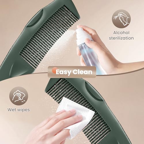 Dandruff Comb 2PC Upgraded Fine Tooth Scalp Detox for Women Men Kids (2PC Green)