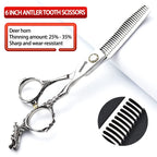 6/7-inch Professional Hairdresser Set, Stainless Steel Scissors (6 inch-3pc-A) (6 Inch-3pc-a)