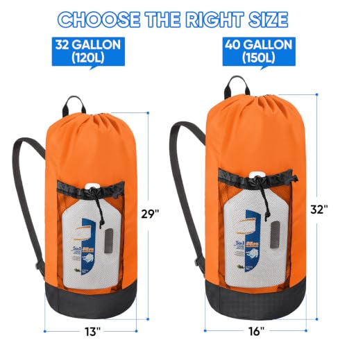 120L Laundry Bag Backpack (120L / Orange)