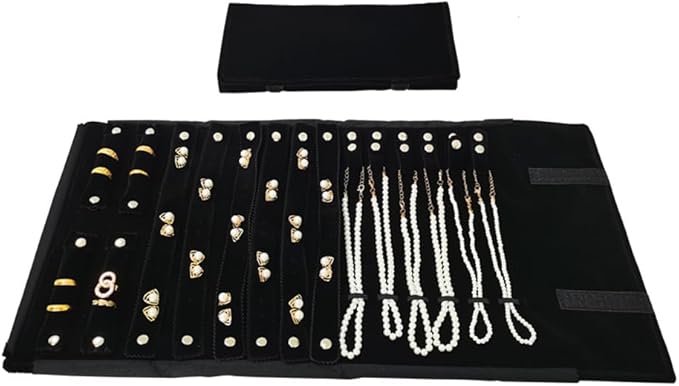 Velvet Travel Jewelry Case Roll Bag Organizer - Image 6