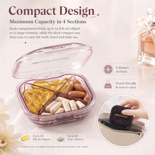 Aesthetic Pill Organizer (Square Purple)