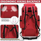 Hiking Backpack for Men 70L (70l-red)