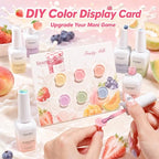 Beetles Fruity Milk Jelly Gel Nail Polish Set (A - Pink Yellow Green | Fruity Milk)