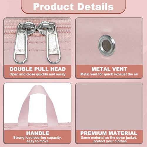 Packing Cubes for Travel Packing Organizers Compression Travel Cubes (Pink / Large)