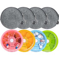 4PCS INVODA Weekly Pill Organizer 7 Compartment Rotating Pill Box for Daily (4pcs+4 Bag)