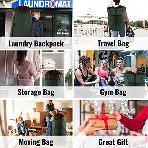Laundry Bag Backpack 125L Extra Large (Army Green)