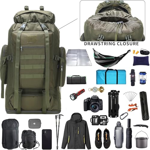 Hiking Backpack for Men 70L (100l-olivegreen)