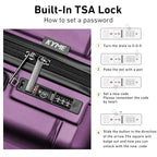 Luggage Sets 2 Piece Suitcase Set Hardshell 20 inch (Dark Purple / 2-Piece Set (20/24))